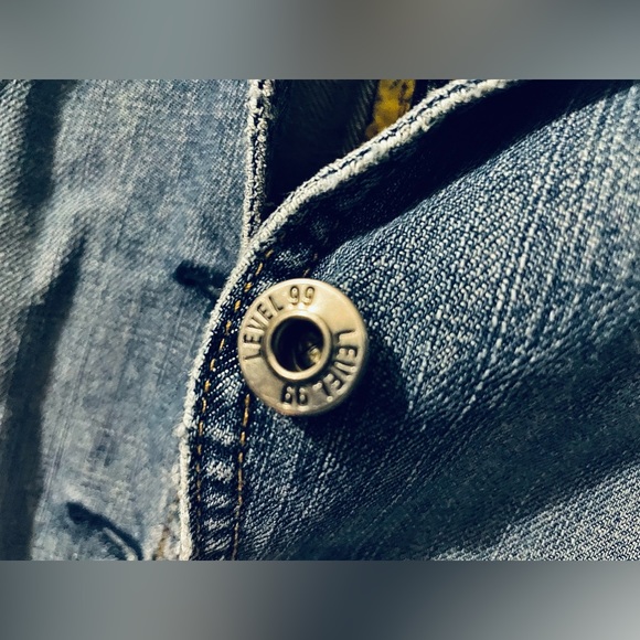 Small Level 99 Fitted Jean/Denim Jacket - Picture 7 of 8